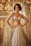 Silver Gold Crystal Lehenga Set