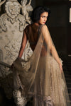 Nude Sequin Skirt Set by Seema Gujral - Lotus Bloom Canada