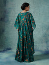 Printed Cotton Silk Kaftaan With A Drape Skirt