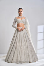 Silver Pearl Lehenga Set