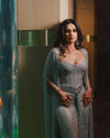 Krisha Parekh in Silver Blaze Cape Set