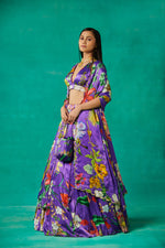 Purple Lehenga and Blouse Set with Dupatta