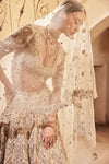 CHAMPAGNE RAWSILK MIRROR LEHENGA SET