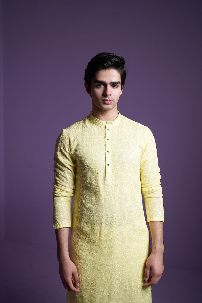 Lemon yellow Kurta set