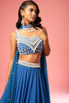 Blue Pearl Work Lehenga