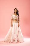 Basby pink organza lehenga set