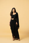 Black Georgette Saree