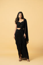 Black Georgette Saree