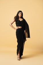 Black Georgette Saree