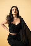 Black Georgette Saree