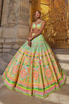 Neon Multi-Coloured Sequin Lehenga Set by Seema Gujral - Lotus Bloom Canada