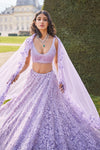 Mauve Sequin Lehenga Set by Seema Gujral - Lotus Bloom Canada