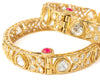 Gold Plated Womens Kundan, Polki Pair of bangles