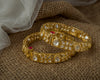 Gold Plated Womens Kundan, Polki Pair of bangles