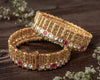 Isvaraah 2.0 Gold Plated Temple Bangles (Set of 2)