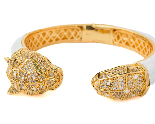 Florence Gold Plated White Womens Kada