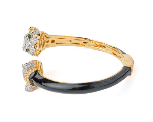 Florence Gold Plated Black Womens Kada