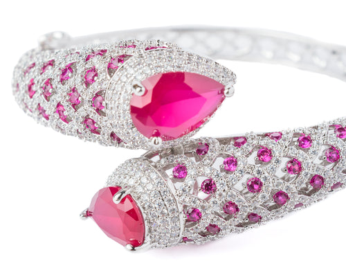 Florence Silver Plated Pink Womens Kada