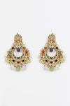 Saadgi Gold Plated Multicolored Kundan, Polki Womens Pair of Danglers Earrings