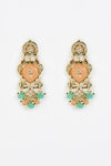 Saadgi Gold Plated Multicolored Kundan, Polki Womens Pair of Danglers Earrings