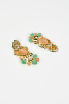 Saadgi Gold Plated Multicolored Kundan, Polki Womens Pair of Danglers Earrings
