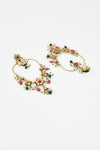 Saadgi Gold Plated Multicolored Kundan, Polki Womens Pair of Danglers Earrings