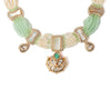 Isvaraah 2.0 Gold Plated Green Choker Necklace Set with Pair of Earrings