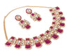 Isvaraah 2.0 Gold Plated Pink Choker Necklace Set with Pair of Earrings