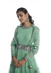 Dull Mint Chiffon Anarkali Set