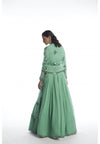 Dull Mint Chiffon Anarkali Set