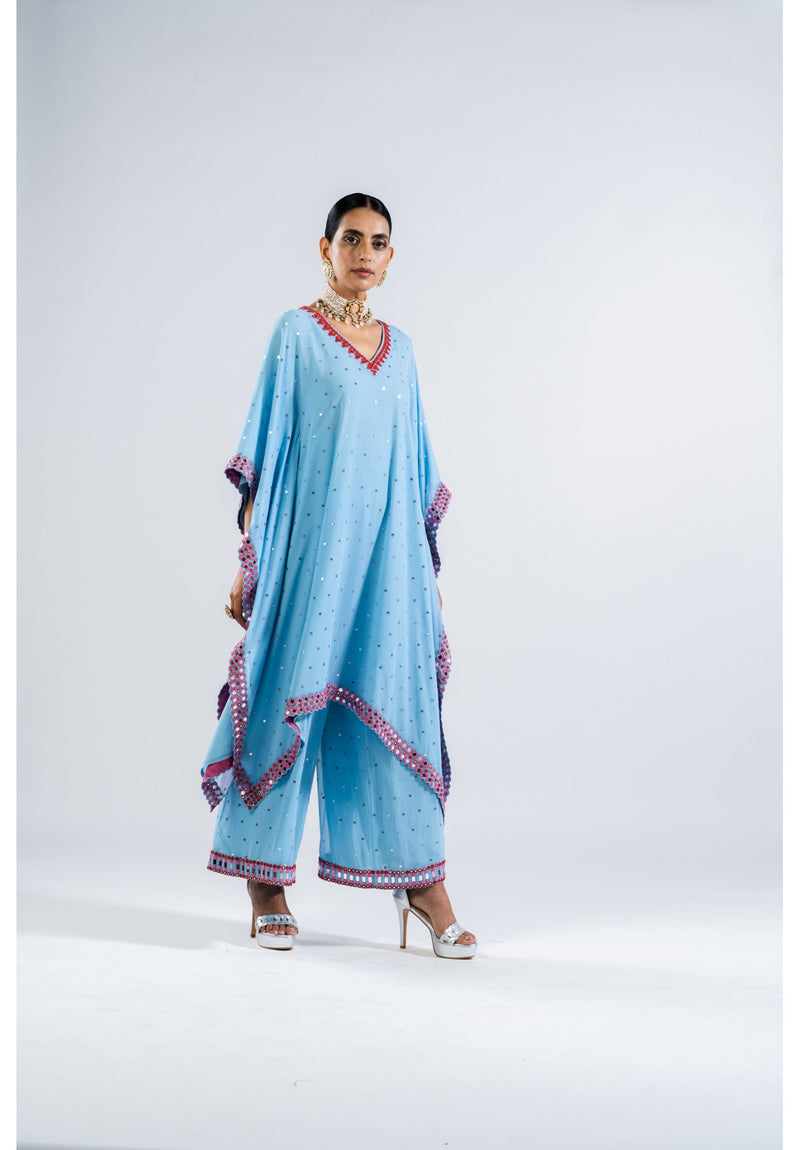 Ice Blue Kaftan Set