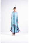 Ice Blue Asymmetrical Kurta Set