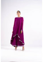 Pop Wine Asymetrical Kurta Set