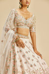 BLUSH PINK RAW SILK LEHENGA CHOLI SET