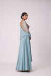 POWDER BLUE LEHENGA PANTS SET