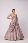 ASH PINK SEQUIN EMBROIDERED LEHENGA SET