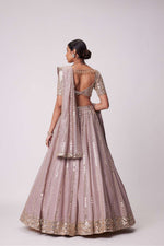 ASH PINK SEQUIN EMBROIDERED LEHENGA SET