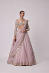 ASH PINK ORGANZA LEHENGA SET