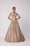 LIGHT BEIGE SEQUIN EMBROIDERED LEHENGA SET