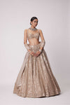 LIGHT BEIGE HAND EMBROIDERED LEHENGA SET