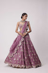 MUD  MAUVE SEQUIN EMBROIDERED LEHENGA SET