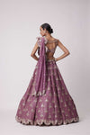 MUD  MAUVE SEQUIN EMBROIDERED LEHENGA SET