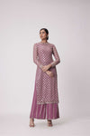 MUD  MAUVE STRAIGHT KURTA SET