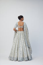 Silver Shimmer Organza  Lehenga Set