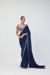 Deep Blue Sequins Embroidered Lehenga Set