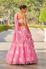 PINK FLOWER LEHENGA SET