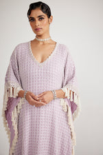 Powder Lilac Chandelier Pearl Drop Kaftan Set