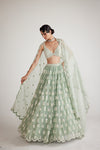 Powder Mint Green Chandelier Drop Lehenga Set