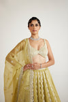 Fern Green Chandelier Pearl Drop Lehenga Set