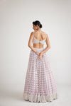 Powder Lilac Chandelier Pearl Drop Lehenga Set